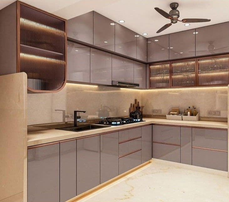 L Shape Kitchen - Modular Kitchen in Nashik